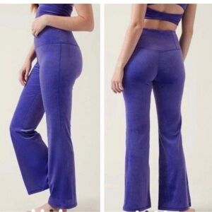 NWT Athleta Elation Velvet Flare Pants Size S